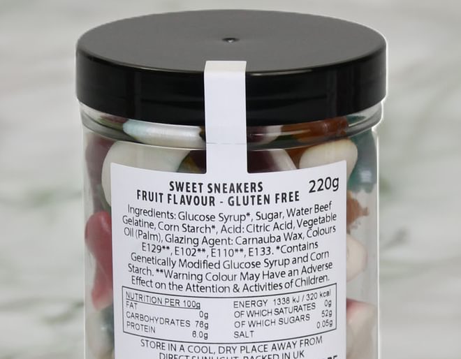 Sweet Sneakers Ingredients