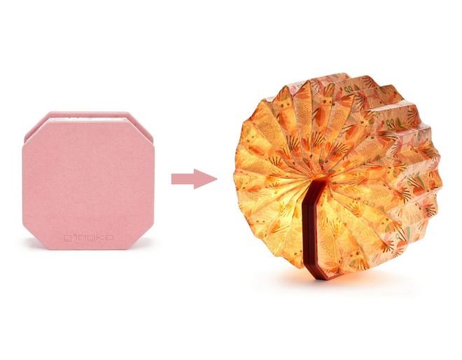 Gingko Velvet Accordion Floral Lamp