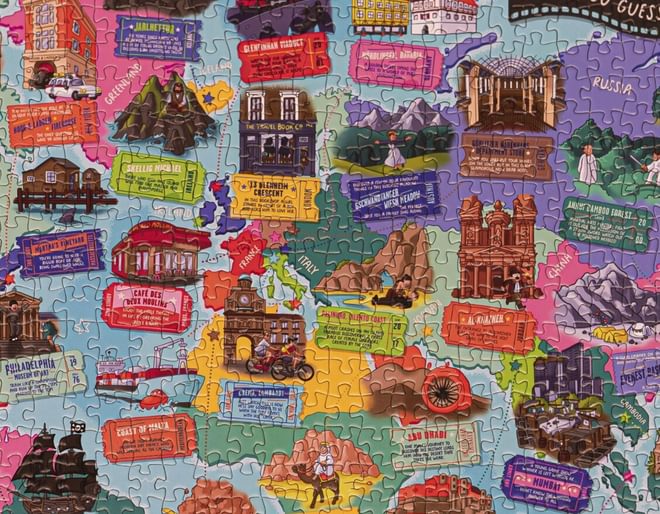 Movie Locations 1000 Piece Jigsaw Puzzle