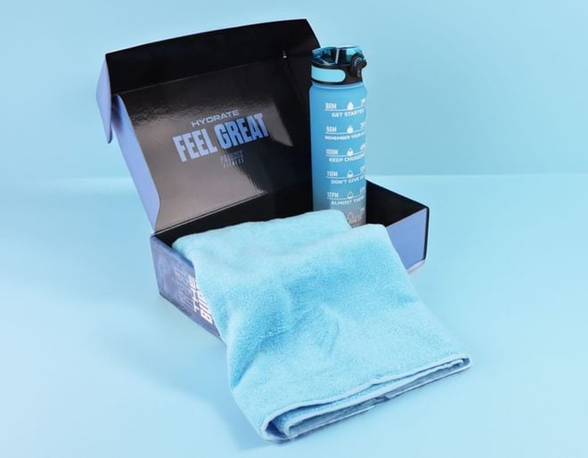 Towel & Bottle Hydration Set