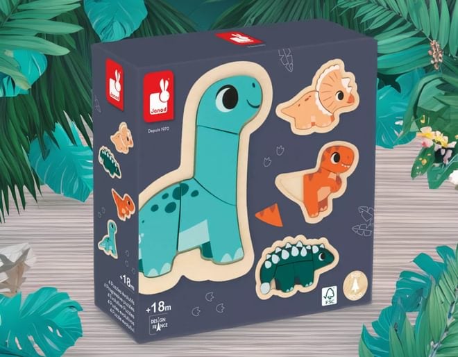 Dinosaur Wooden Progressive Puzzles