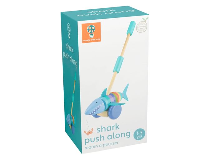 Orange Tree Toys Shark Push Along