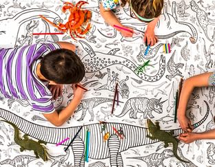 Dinosaurs Giant Colour In Tablecloth