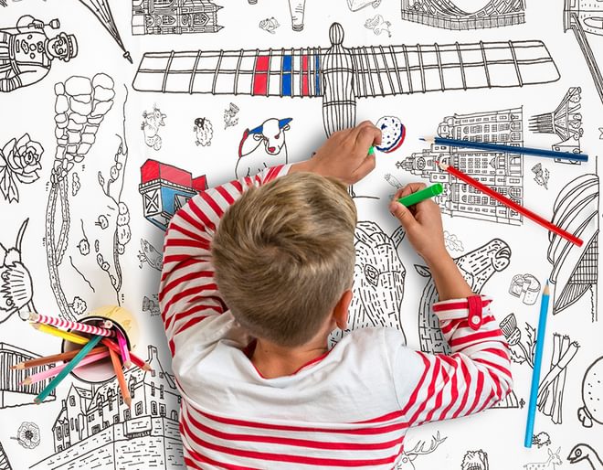 Great Britain Colour In Tablecloth