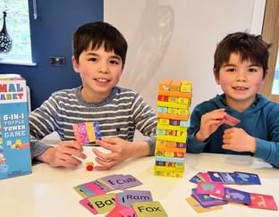 Animal Alphabet 6 in 1 Topple Tower Game