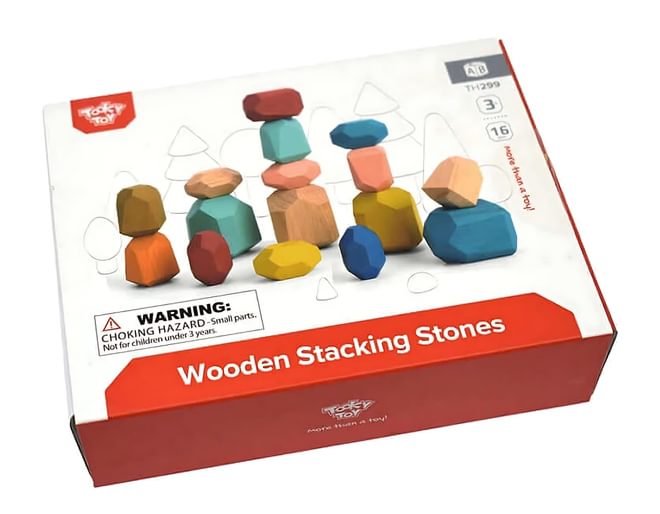 Tooky Toys Wooden Stacking Stones
