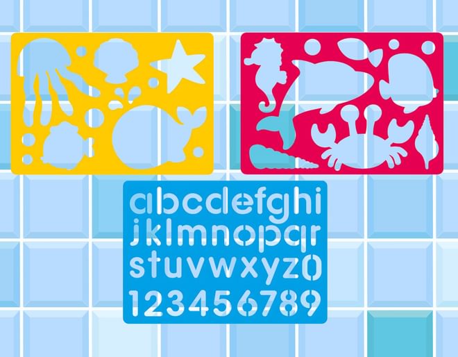 Bath Time Stencil Art Set