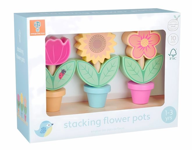 Orange Tree Toys Stacking Flower Pots