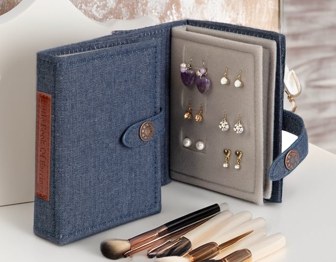 Little Book of Earrings Denim