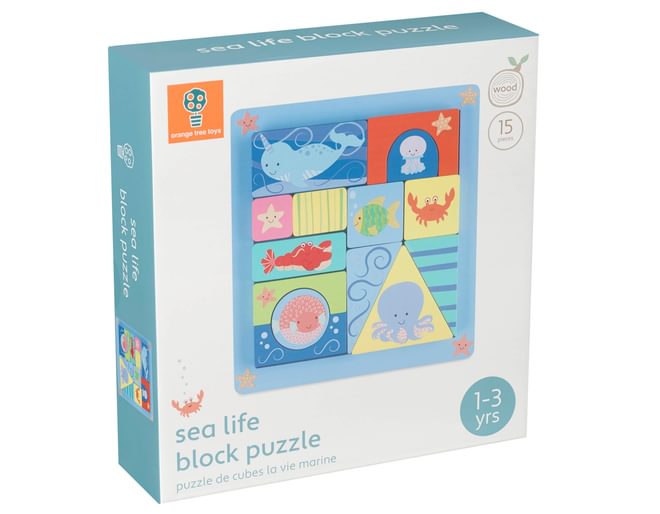 Sea Life Block Puzzle Orange Tree Toys