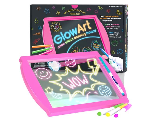 Glow Art Neon Effect Drawing Board Pink
