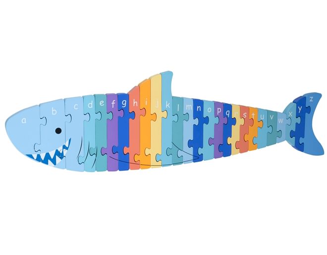 Wooden Shark Alphabet Puzzle