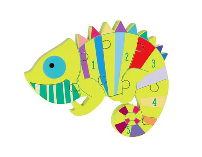 Orange Tree Toys Chameleon Number Puzzle