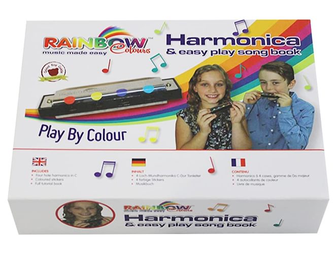 Rainbow Colours Harmonica Set