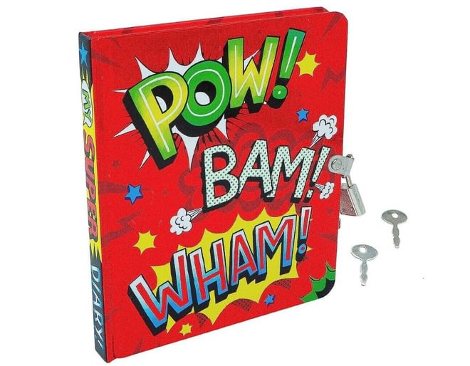 Super Hero Lock and Key Diary