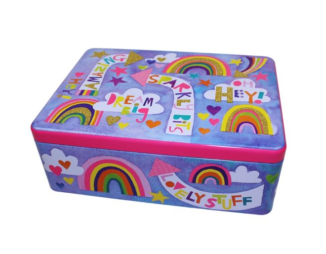 purple Sparkly Storage Tin