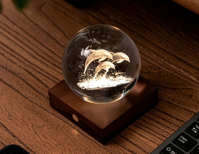 Gingko Design Dolphins Crystal Light