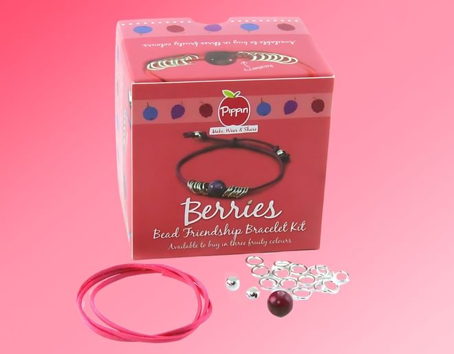 Pipkits Raspberry Bead Friendship Bracelet Kit