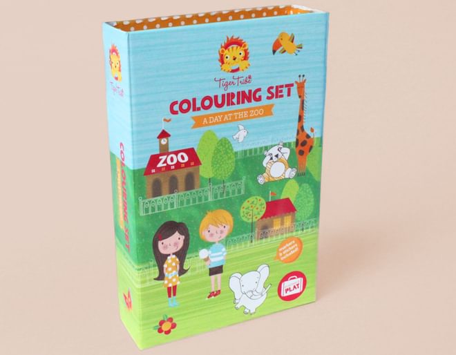 A Day At The Zoo Colouring Set