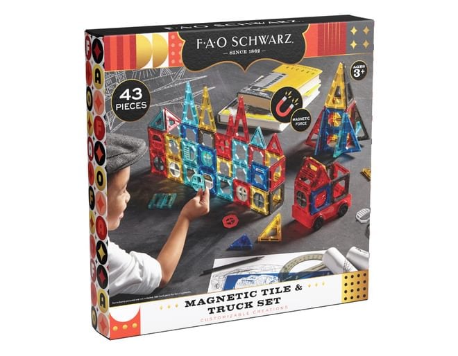 Magnetic Tile and Truck Set FAO Schwarz