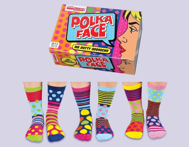 Polka Face Odd Socks