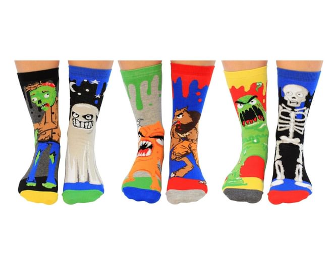 Set of 6 zombie socks