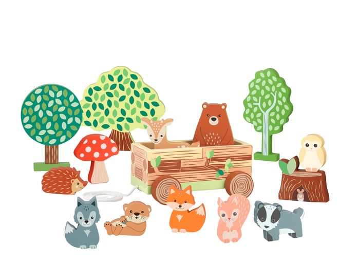 Orange Tree Woodland Animal Play Set