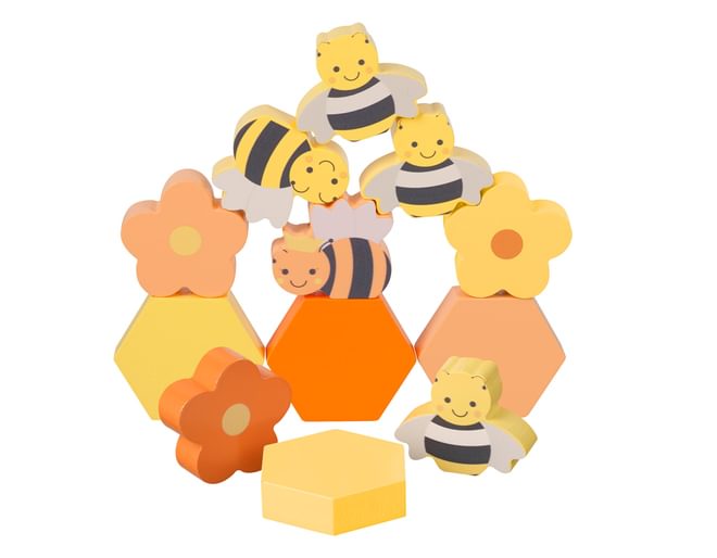 Wooden Stacking Honey Bees Game