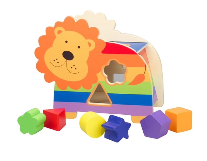 Wooden Lion Shape Sorter 