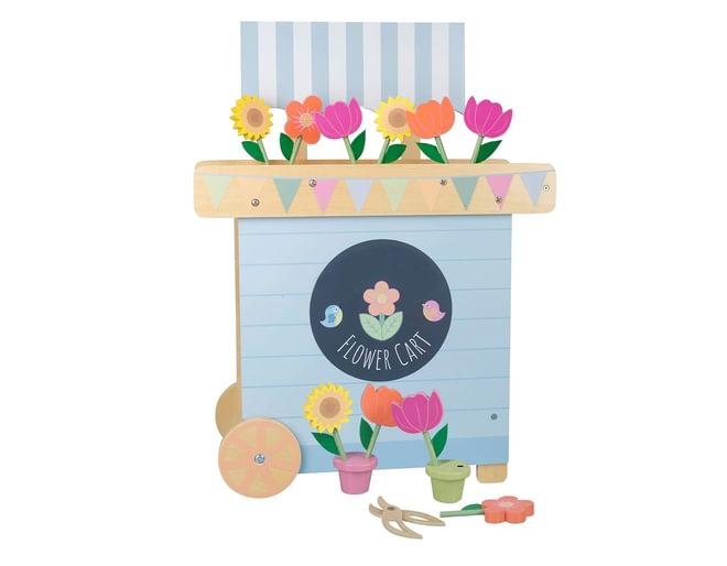 Role Play Wooden Flower Cart