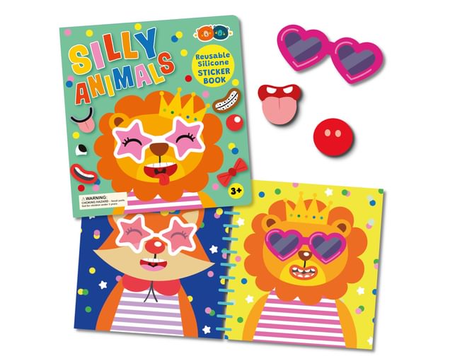 Silly Animals - Silicone Sticker Book