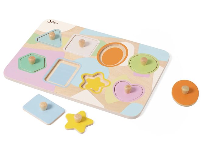 Wooden Shapes Peg Puzzle 