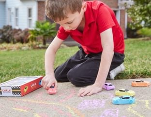 Chalk Race Cars