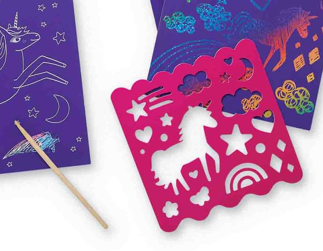 Unicorn Scratch Art