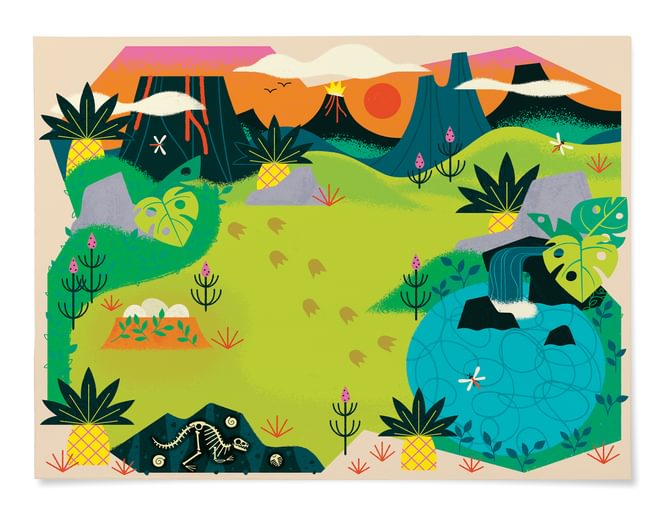 Dinosaur Jumbo Colouring Stickers Contents