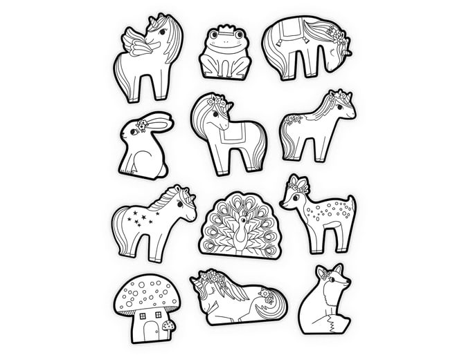 Jumbo Unicorn Colouring Stickers