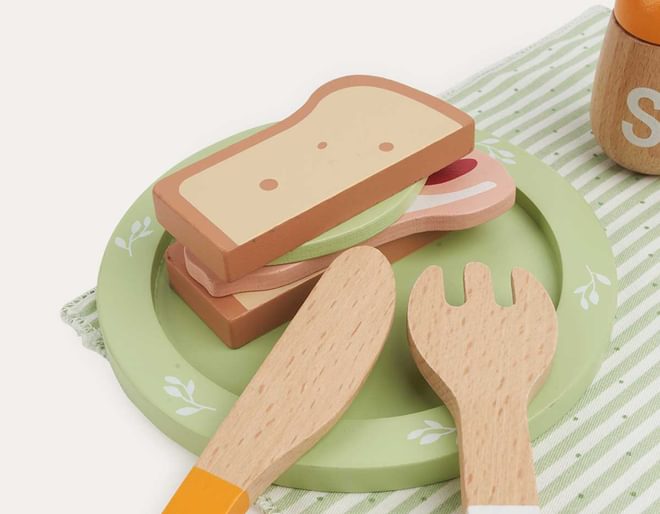 Children's Wooden Breakfast set