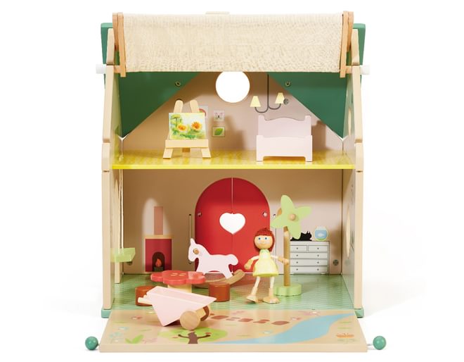 Flower Cottage Wooden Dollshouse