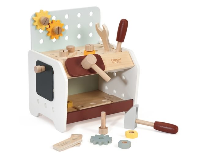 Children's Mini Wooden Workbench