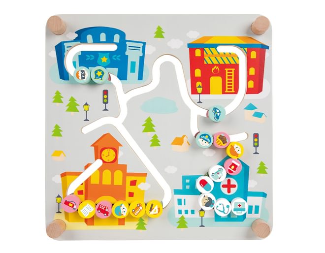 Wooden pathfinder puzzle