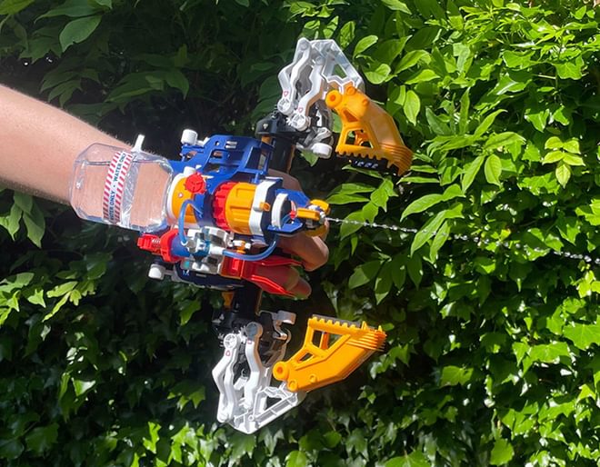 Build a mega cyborg water blaster