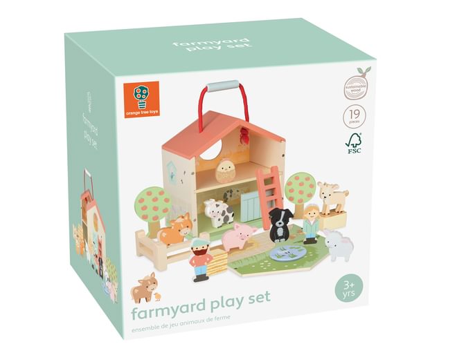 Orange Tree Toys Wooden Farmyard Play Set