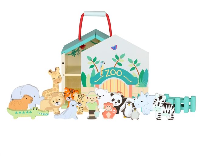Wooden Zoo Play Set
