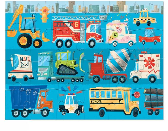 24 piece Vehicles Floor Puzzle