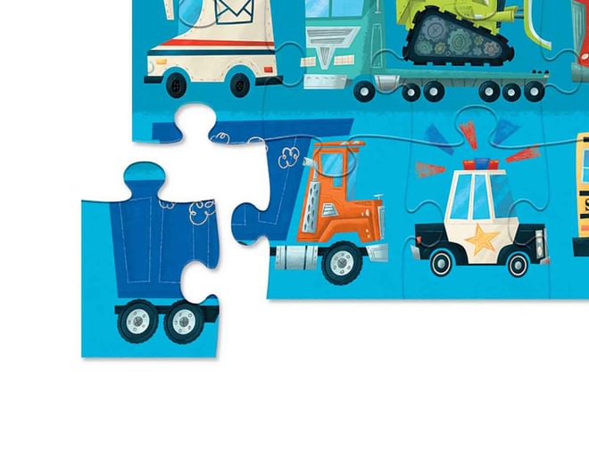 Large Vehicles Floor Puzzle