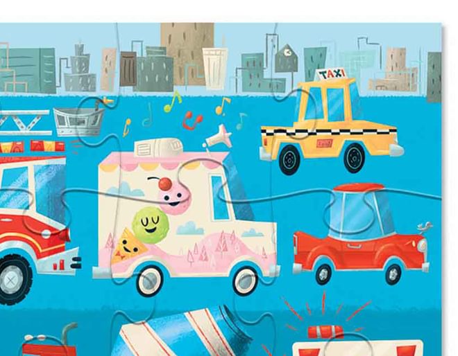 Fun Vehicles Floor Puzzle