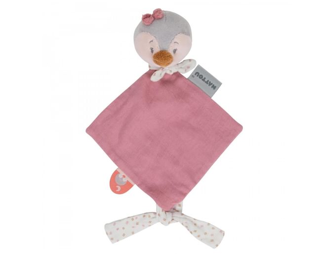 Nattou Pink Penguin Doudou