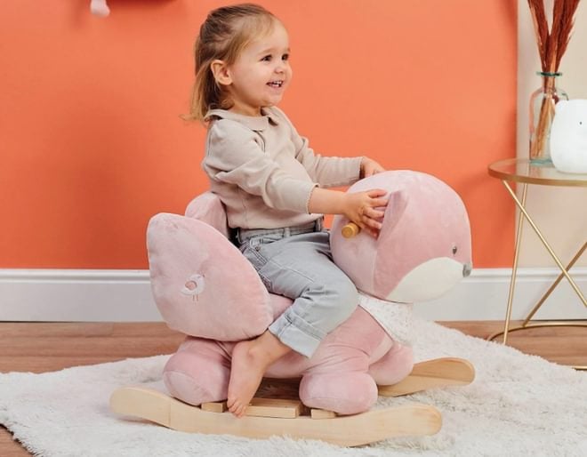 Pink Fox Plush Rocker