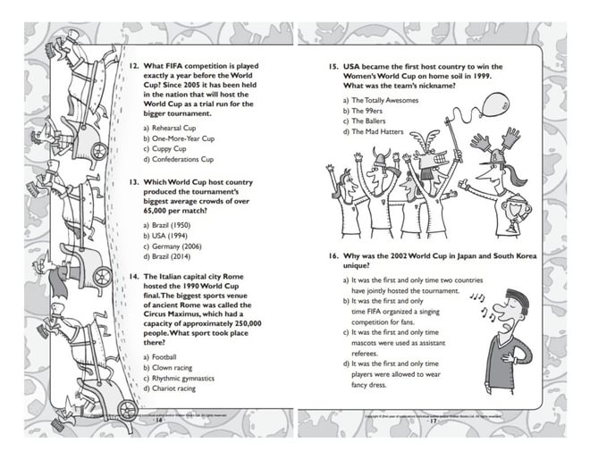 Football Quiz Book Contents