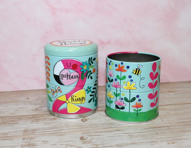 Pretty Stacking Tins